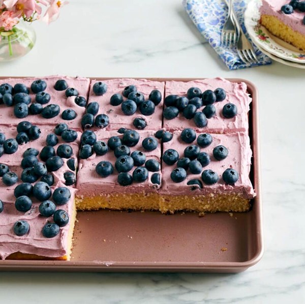 Blueberry-lemon sheet cake