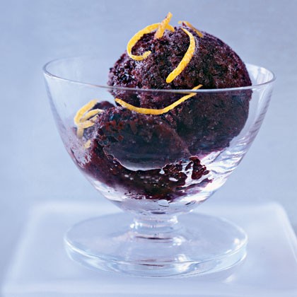 Blueberry-lemon sorbet
