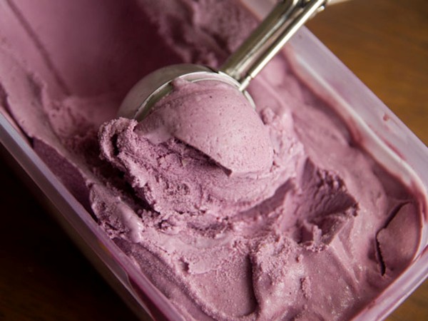 Blueberry-lime ice cream