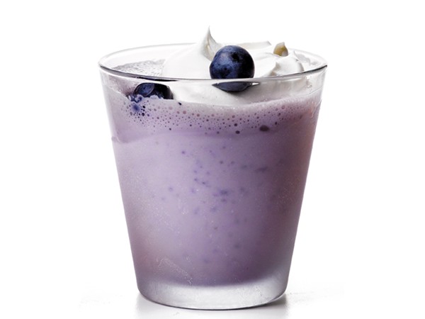 Blueberry malt milkshake