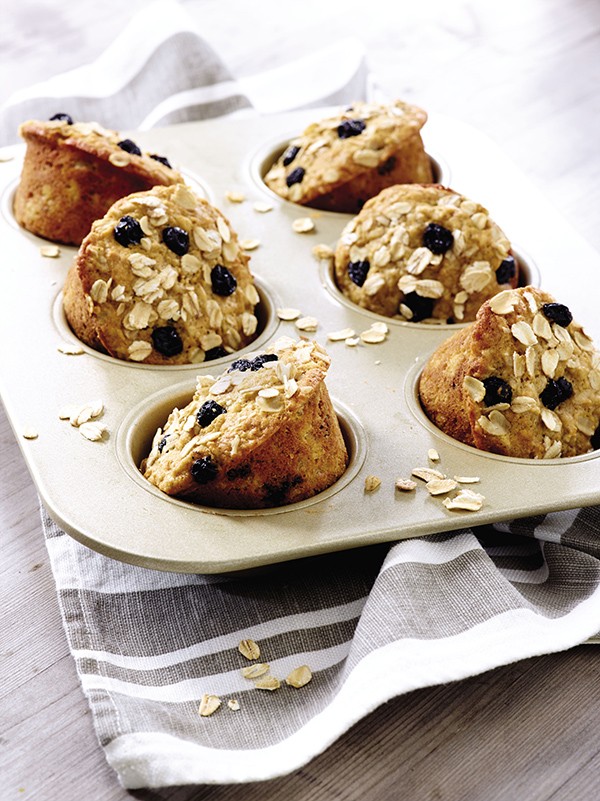 Blueberry maple oatmeal muffins