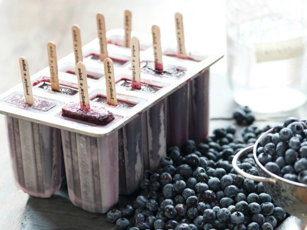 Blueberry moonshine ice pops