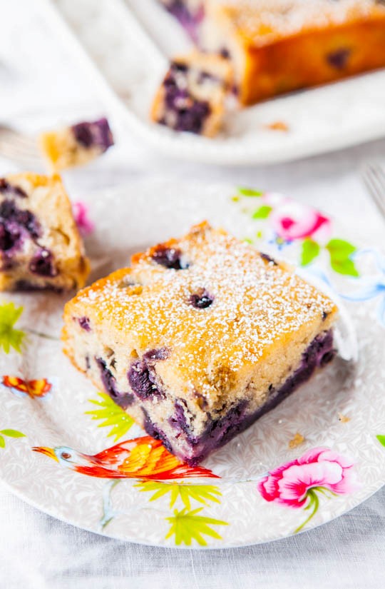 Blueberry muffin and buttermilk pancakes cake