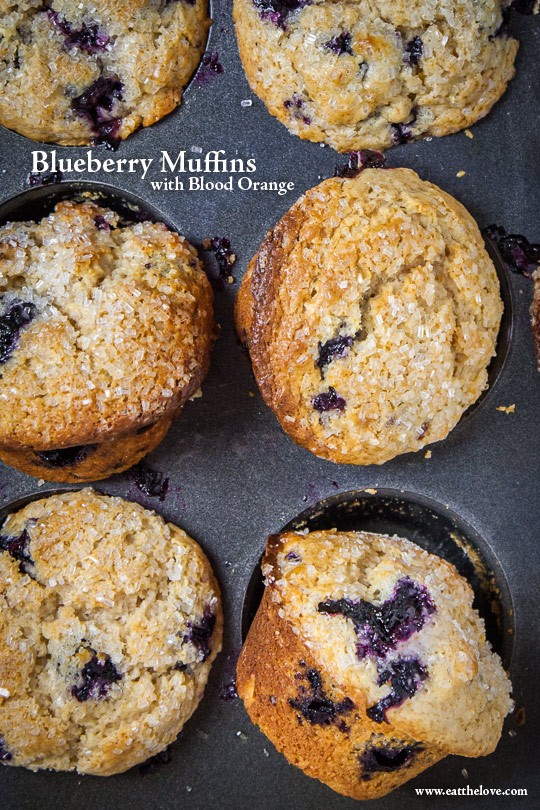 Blueberry muffins recipe with blood orange