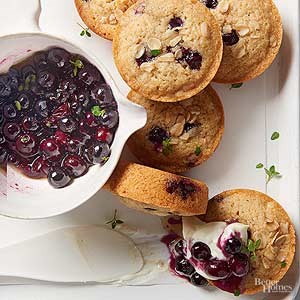 Blueberry-oat financiers