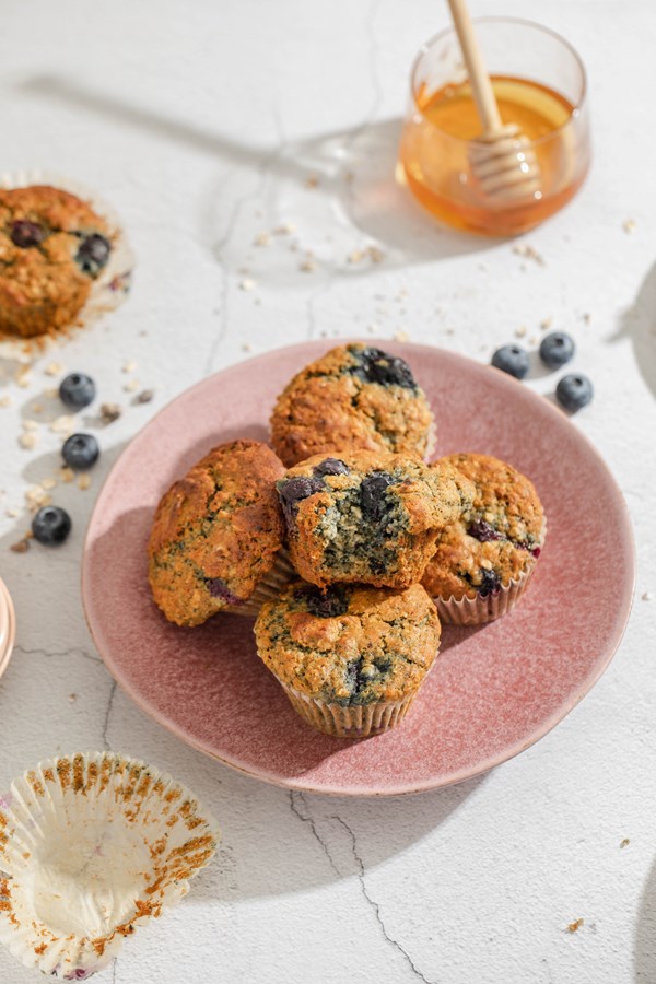 Blueberry oatmeal muffins