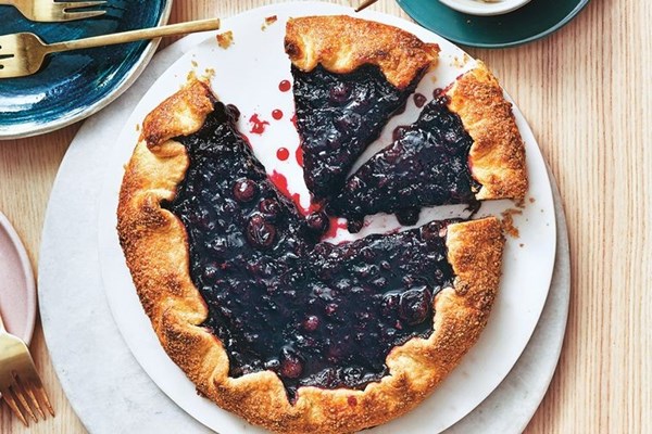 Blueberry, orange & gin-spiked galette