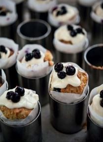 Blueberry, orange & white chocolate muffins [Bosco Café]