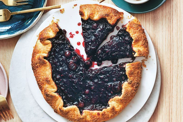 Blueberry, orange and gin-spiked galette