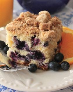 Blueberry orange crumb cake