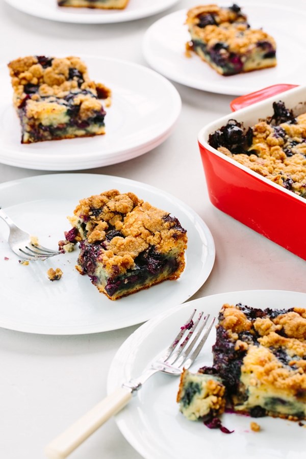 Blueberry pancake casserole