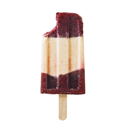 Blueberry-peach ice pops