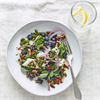 Blueberry, pecan and feta salad
