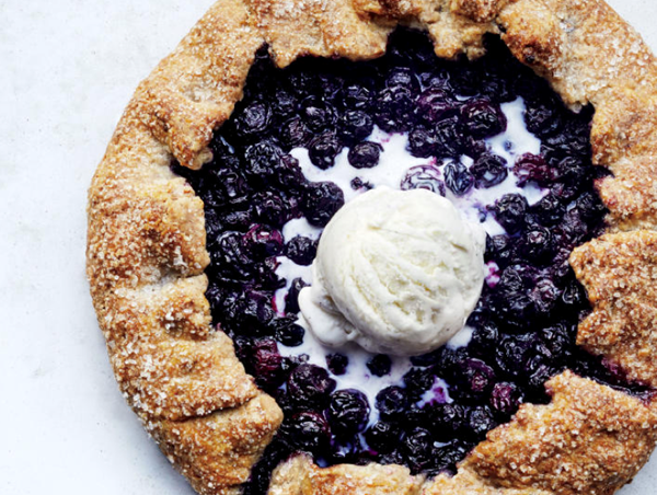 Blueberry-pecan galette