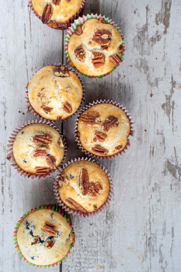 Blueberry pecan muffins