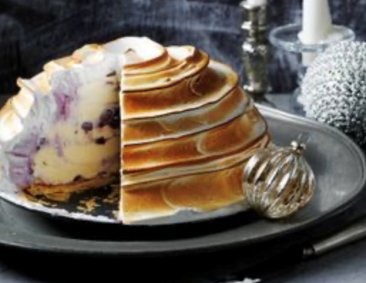 Blueberry pie bombe Alaska