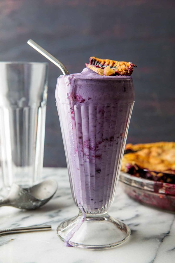 Blueberry pie milkshake