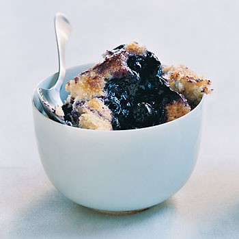 Blueberry pudding cake
