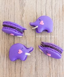 Blueberry purple elephant macarons