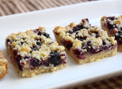Blueberry shortbread bars