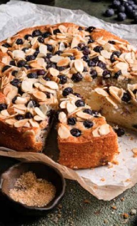 Blueberry snack cake
