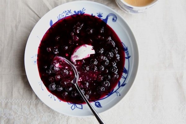 Blueberry soup