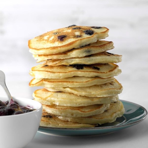 Blueberry sour cream pancakes