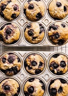 Blueberry spelt muffins