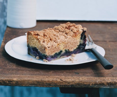 Blueberry streusel cake