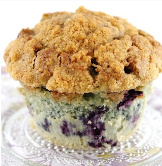 Blueberry streusel muffins