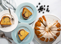 Blueberry swirl pound cake