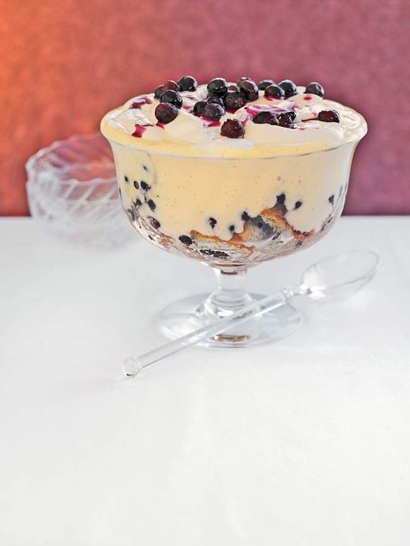 Blueberry trifle