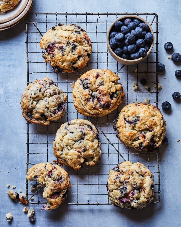 Blueberry vanilla goat cheese scones