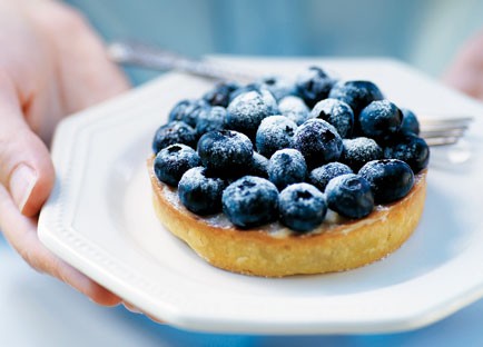 Blueberry vanilla tart