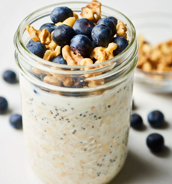 Blueberry walnut overnight oats