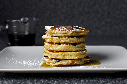 Blueberry yogurt multigrain pancakes