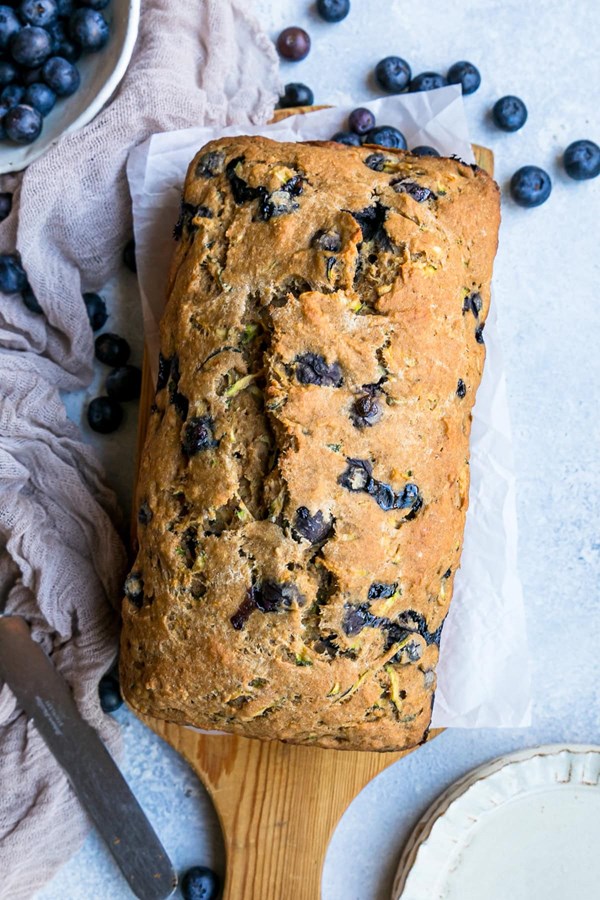 Blueberry zucchini bread