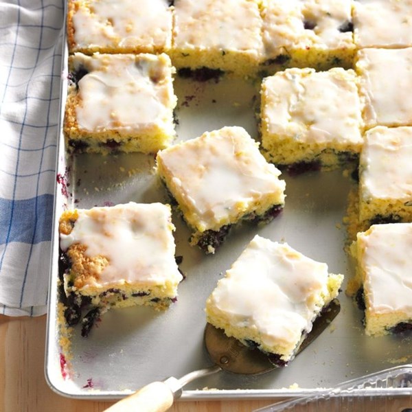 Blueberry zucchini squares