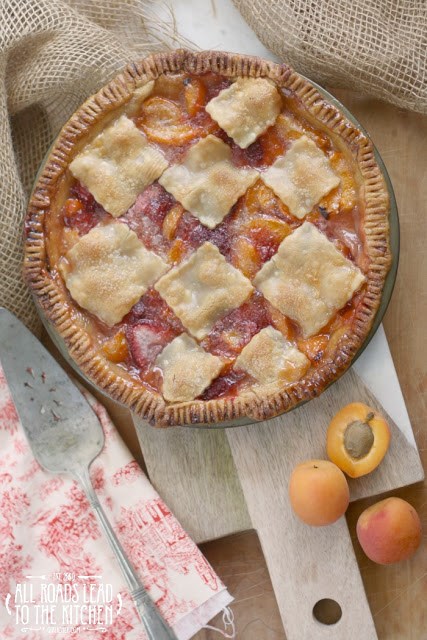 Blushing apricot pie