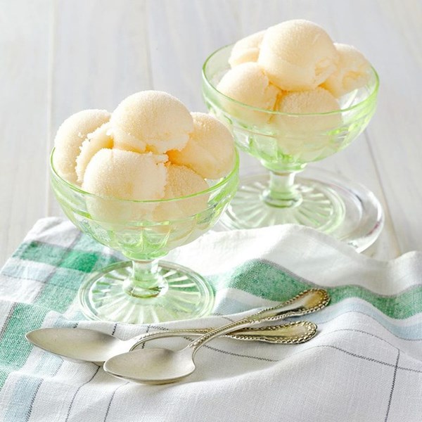 Blushing grapefruit sorbet