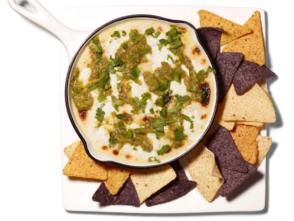 Bobby Flay's queso fundido with roasted poblano vinaigrette