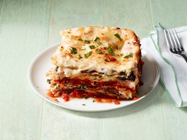Bobby Flay's wild mushroom and cauliflower lasagna