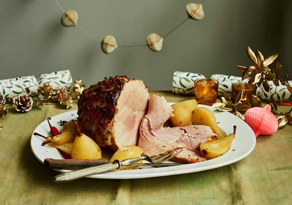 Boiled and baked gammon