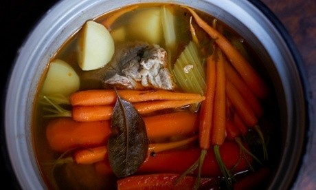 Boiled beef with carrots