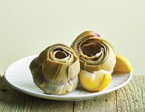 Boiled or pressure cooked artichokes