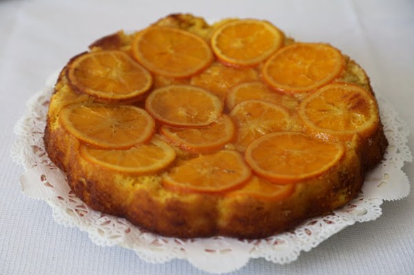 Boiled orange upside down cake 