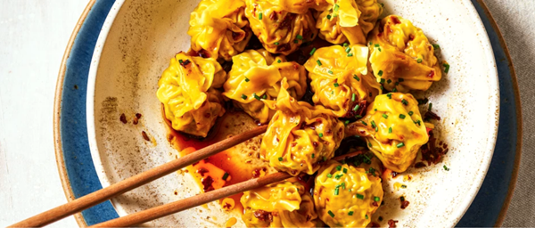 Boiled pork and chive dumplings