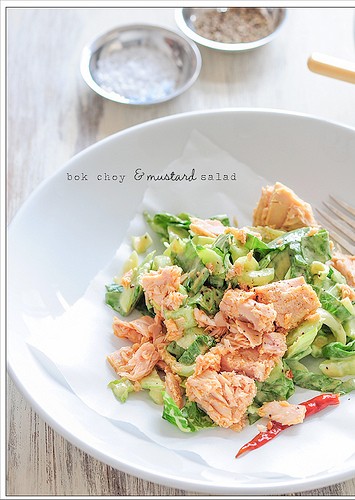Bok choy and mustard salad