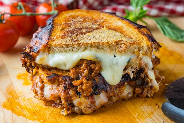 Bolognese grilled cheese