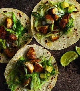 Bombay fish tacos